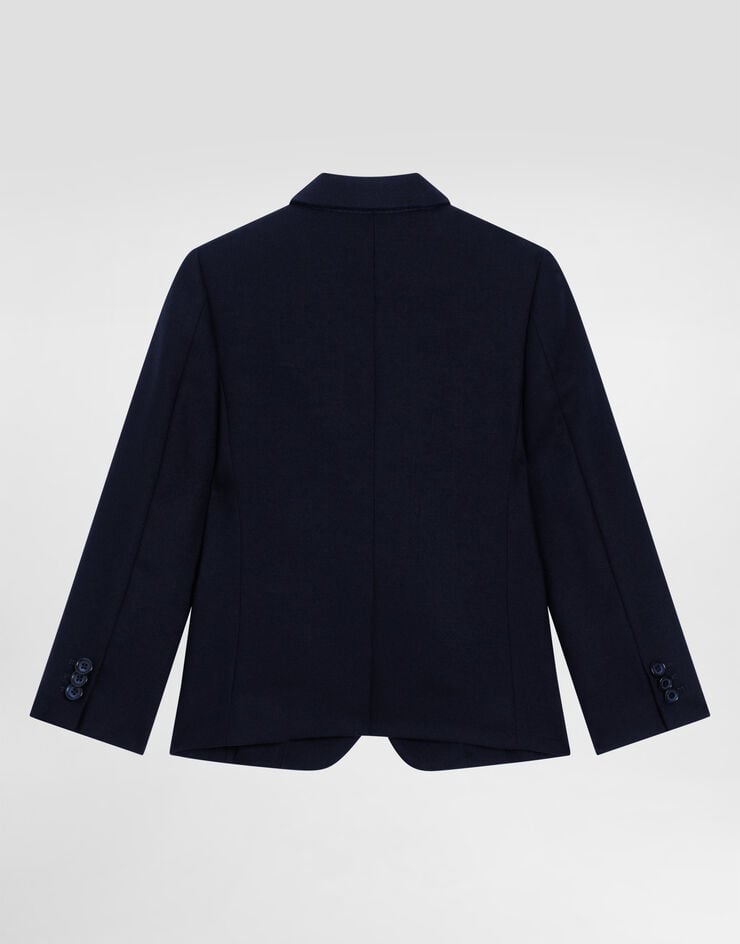 Dolce & Gabbana Single-breasted jacket in wool Blue L41J86FU28G