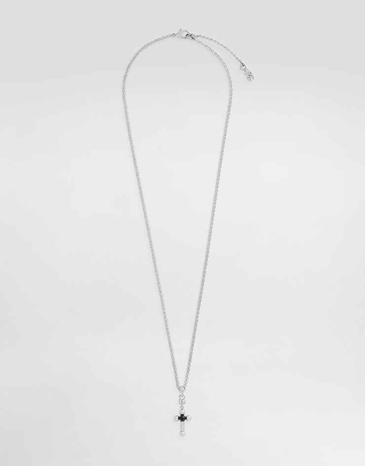 Dolce & Gabbana Collar con cruz y esferas Plateado WNR5M2W1111