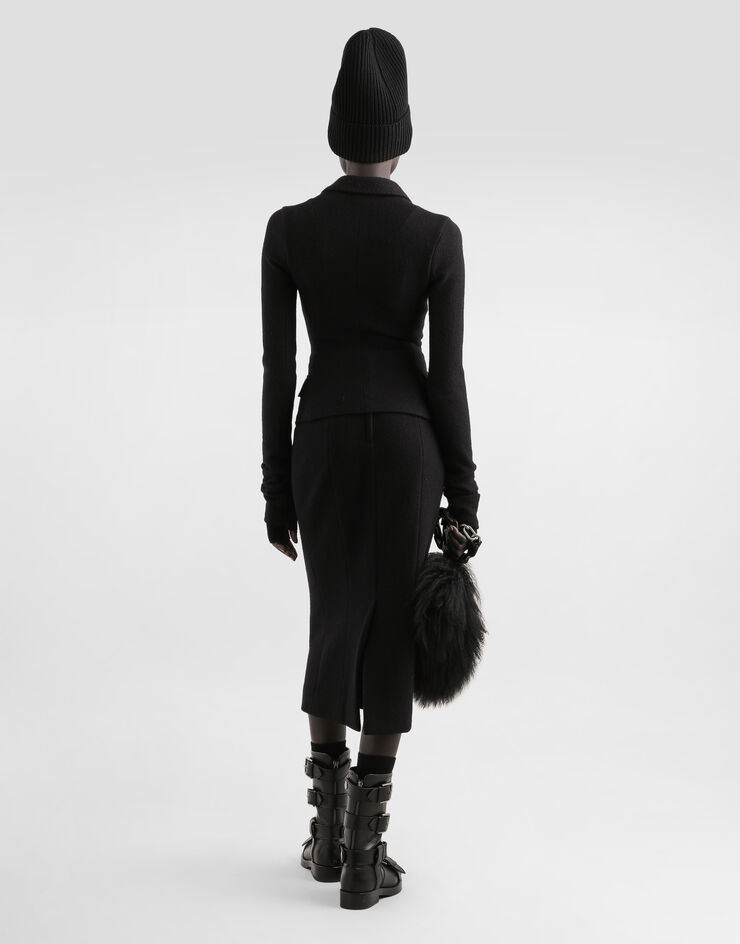 Dolce & Gabbana Wool pencil skirt Black F4DAMTHU2BB