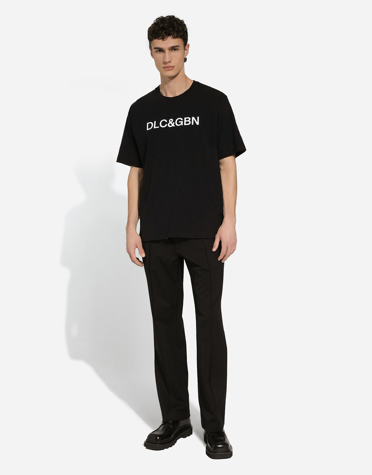 Dolce & Gabbana 스트레치 울 조깅 팬츠 블랙 GP01UTFURLB