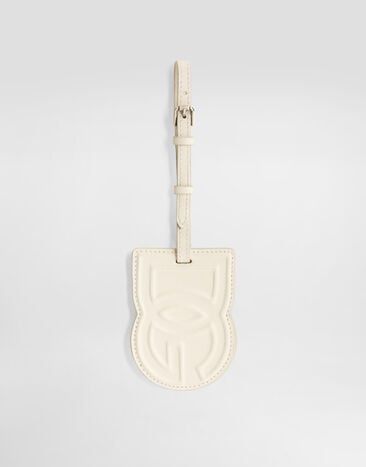 Dolce & Gabbana Calfskin keychain with dg logo White BP3473A0690