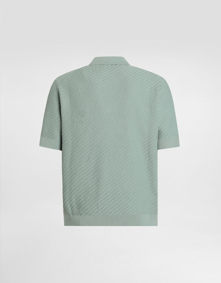 Dolce & Gabbana Micro-dot stitch polo shirt Multicolor GXZB7ZJBCI3