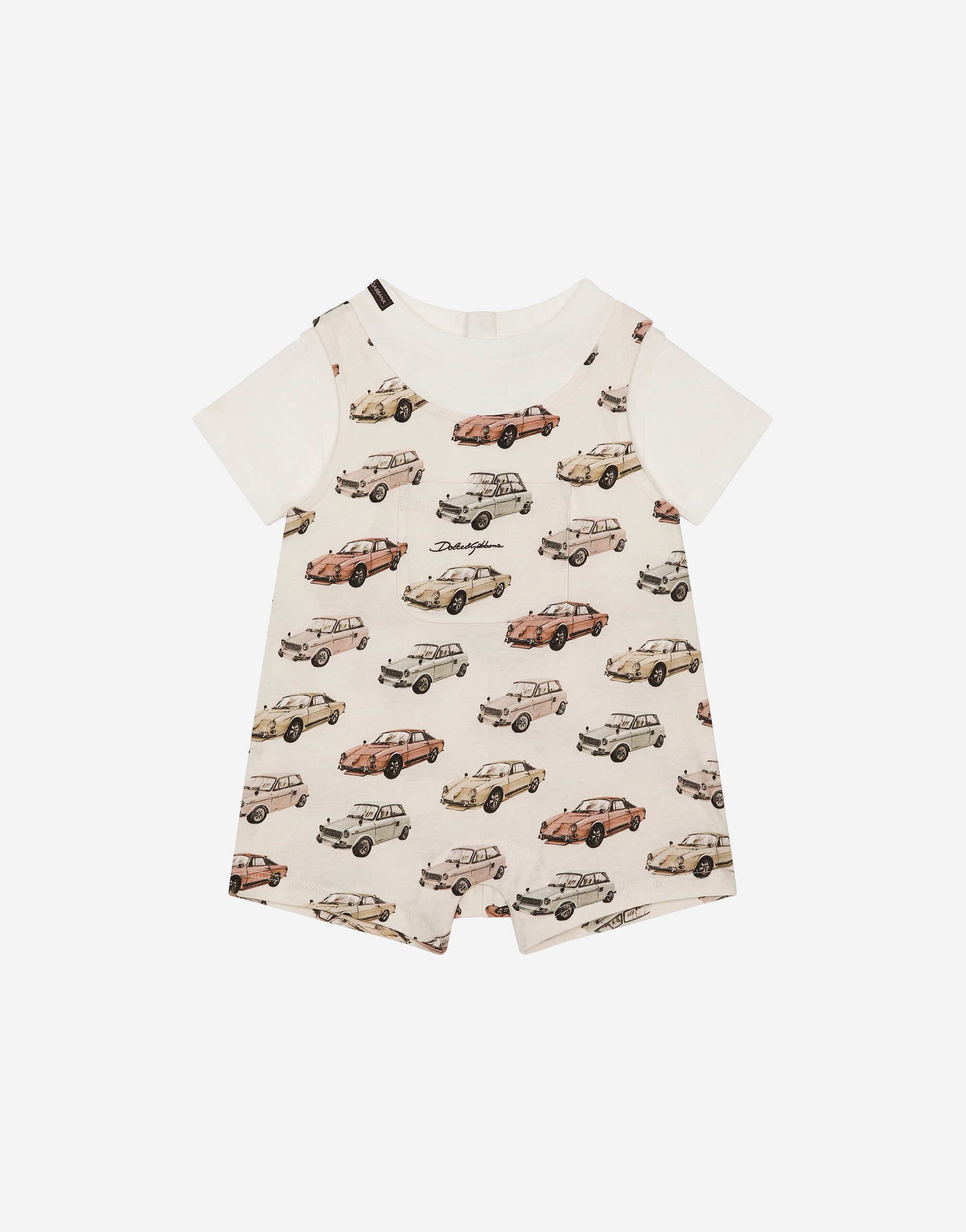 Jersey onesie with print in Multicolor for Boys Dolce Gabbana