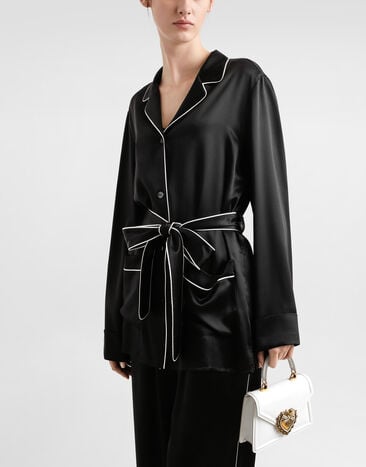 Dolce & Gabbana 부드러운 카프스킨 스몰 디보션 백 화이트 BB6711AV893