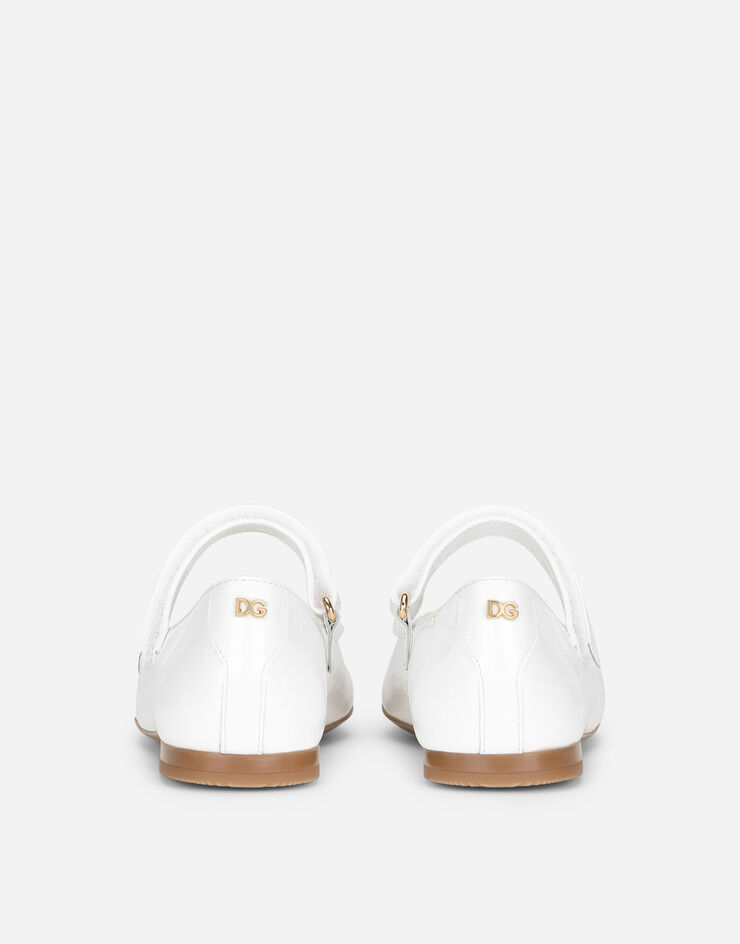 Dolce & Gabbana Ballerina aus Lackleder WEISS D10699A1328