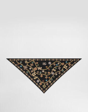 Dolce & Gabbana Étole en sergé de soie Multicolore FS326AGDDAY