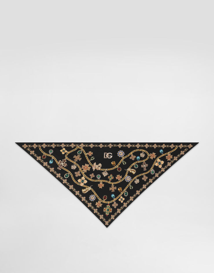 Dolce & Gabbana Étole en sergé de soie Multicolore FS326AGDDAY