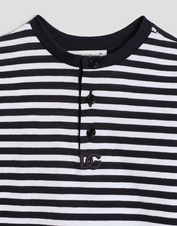 Dolce & Gabbana Serafino in striped jersey Multicolor L1JTKZFBGAV