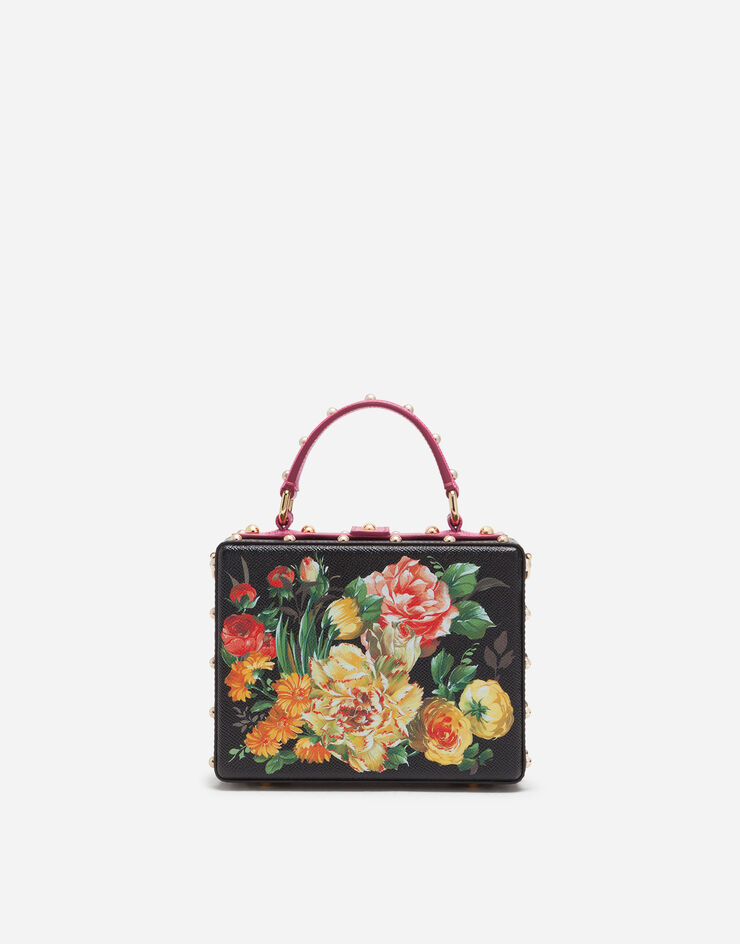 Dolce & Gabbana Dolce Box bag in printed dauphine calfskin with embroidery Floral Print BB5970AK033