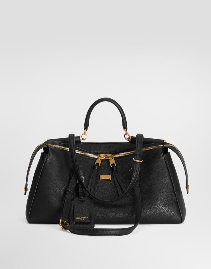 Dolce & Gabbana Medium Vittoria handbag in calfskin Dolce & Gabbana Medium Vittoria handbag in calfskin Black BB7844A0841