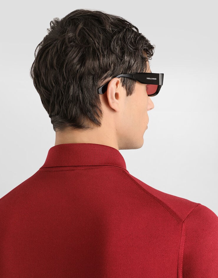 Dolce & Gabbana Polo shirt in smooth silk Dolce & Gabbana Polo shirt in smooth silk Bordeaux GXZ02ZJBSPK