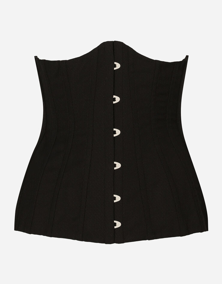 Dolce & Gabbana Cotton bustier belt Black FB306AFU21B