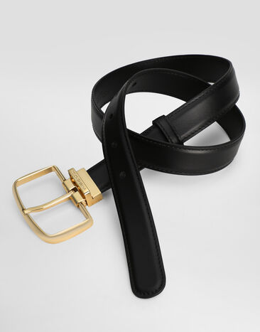 Dolce & Gabbana Smooth calfskin belt Black BE1666AW576
