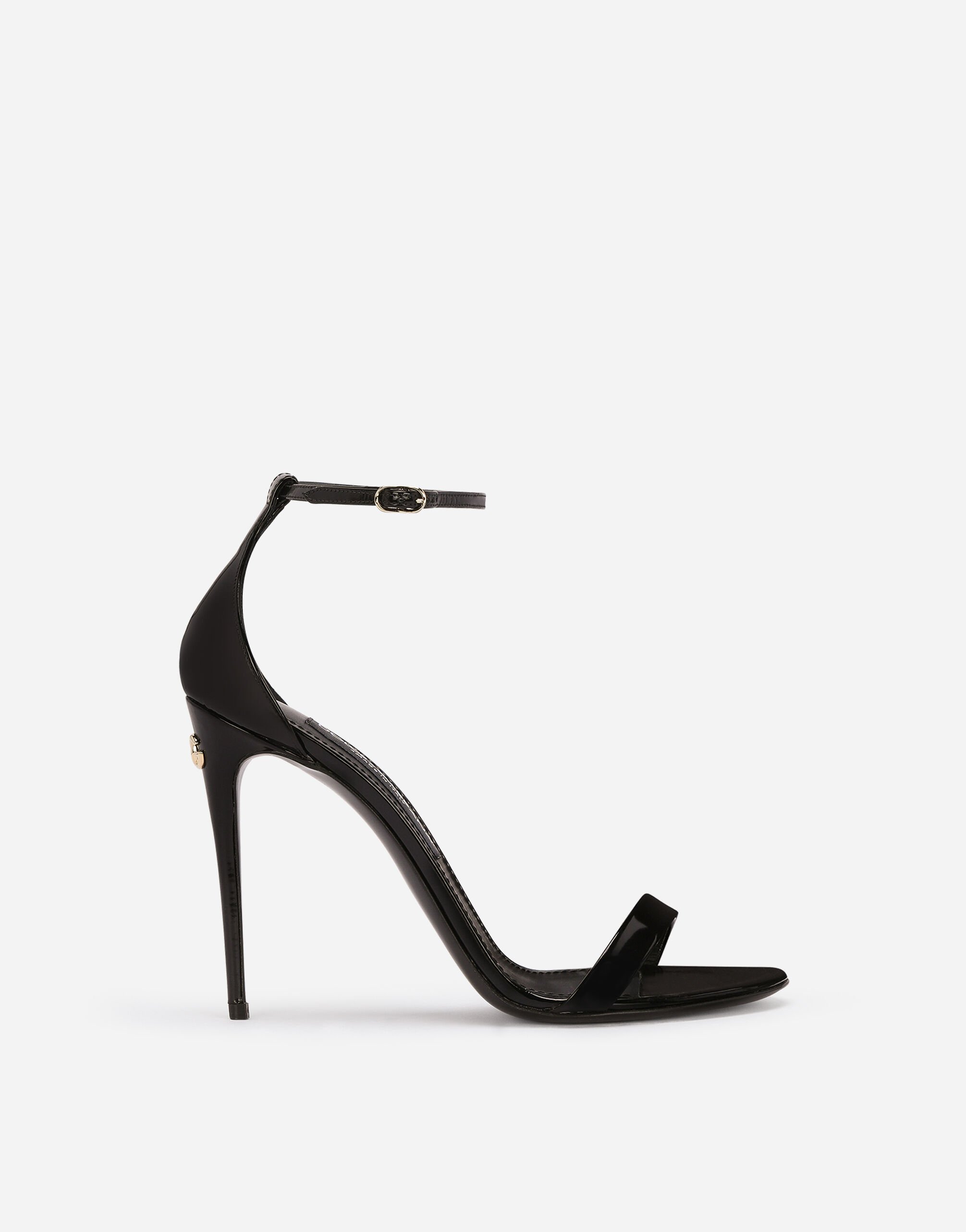 Dolce & Gabbana Polished calfskin sandals Black BB6711AV893