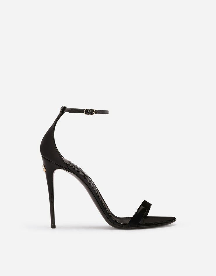 Dolce & Gabbana Polished calfskin sandals Black CR1339A1037