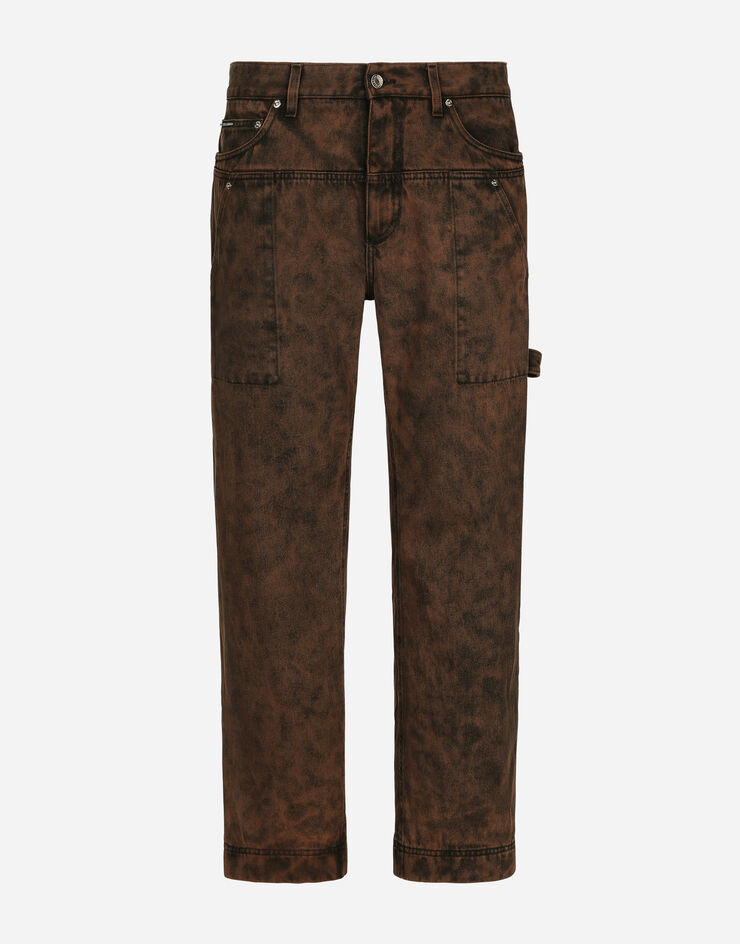 Dolce&Gabbana Overdyed denim worker jeans Multicolor GV7VHDG8JL0