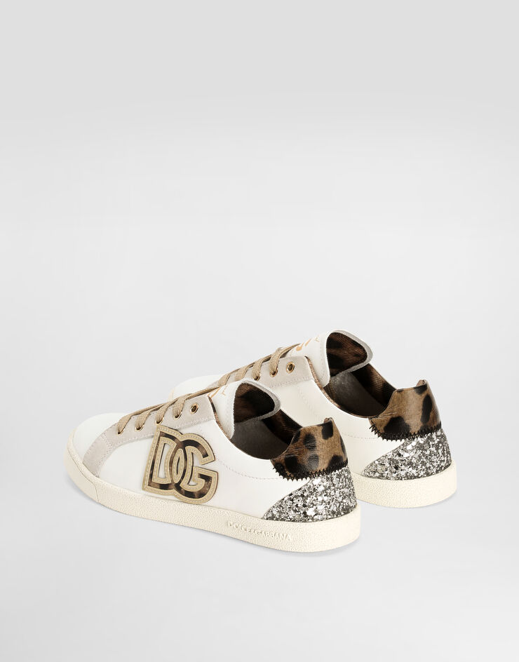 Dolce & Gabbana DG Original sneakers with glitter and embroidery Multicolor D11386AX268