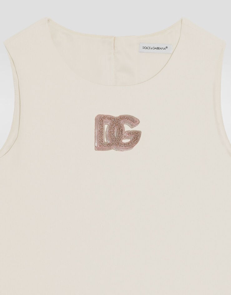 Dolce & Gabbana Sleeveless cady dress Pink L53DF1FURMM