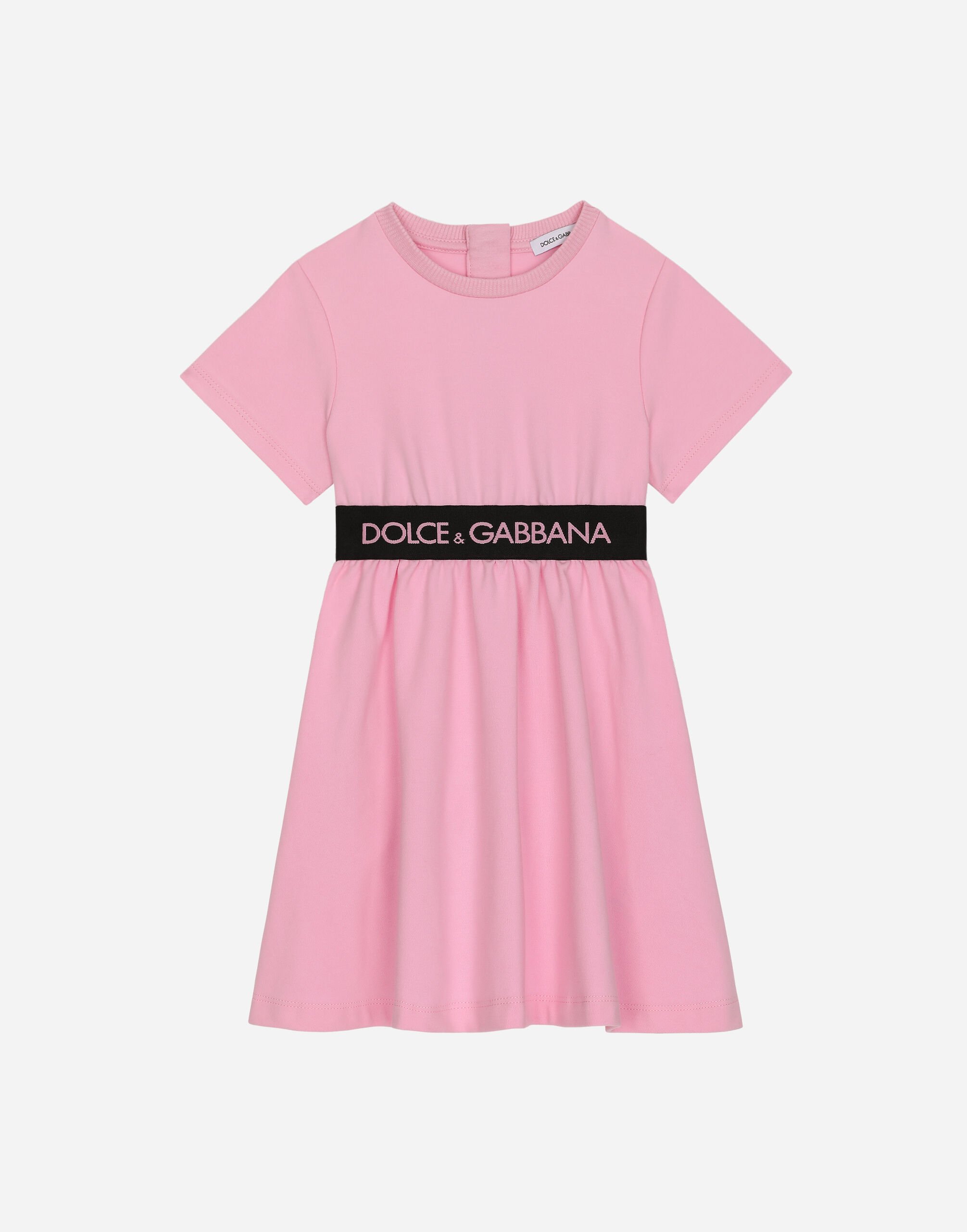 Dolce & Gabbana Interlock dress with branded elastic Rosa L2JD8IG7L5K