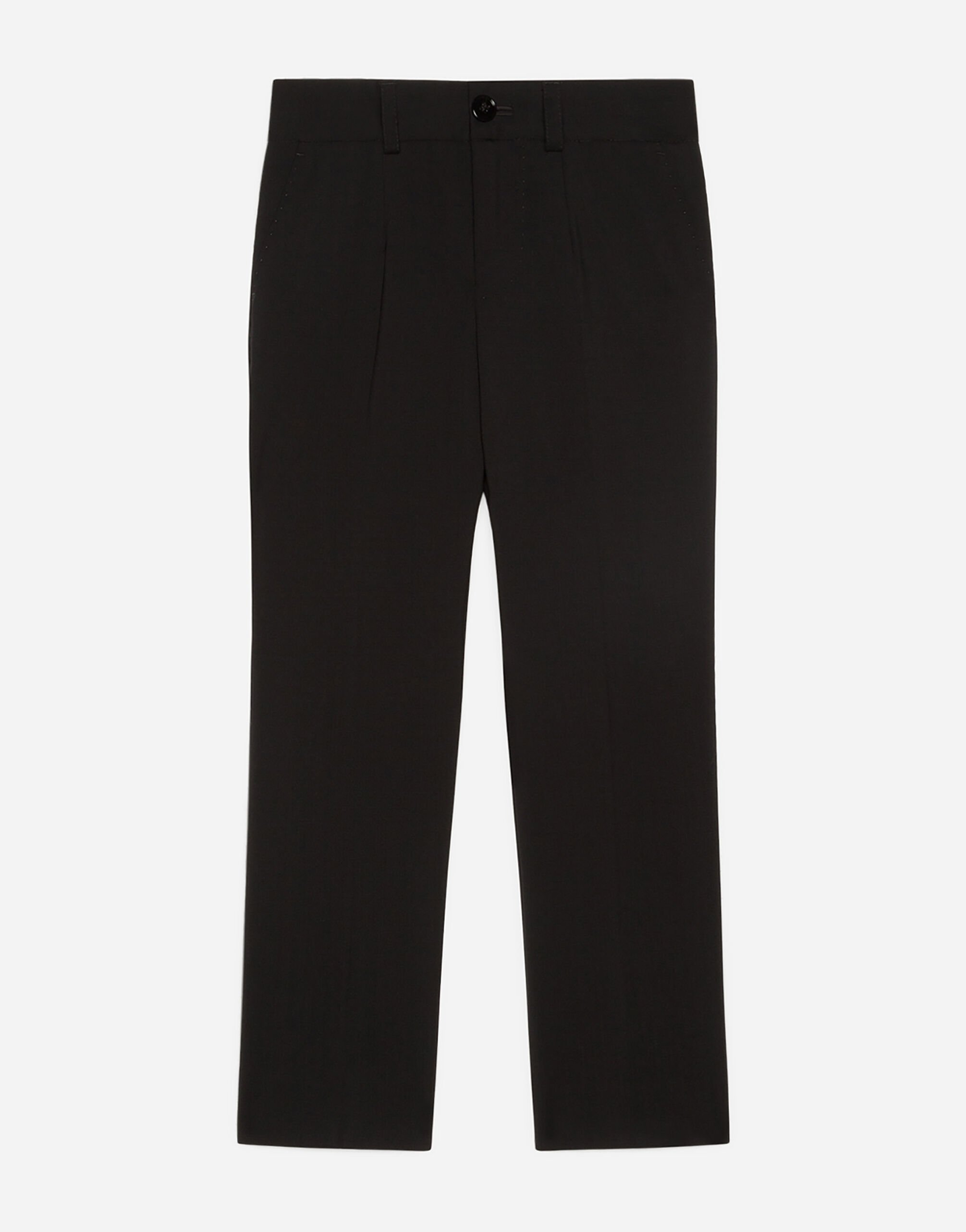 Dolce & Gabbana Stretch wool pants Black EB0003AB000