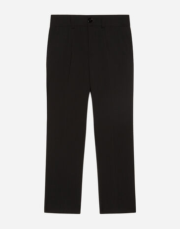 Dolce & Gabbana Stretch wool pants Black DA0687AE328