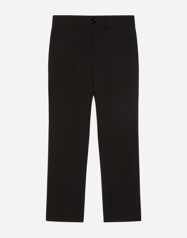 Dolce & Gabbana Stretch wool pants Black L42P59FUBBG