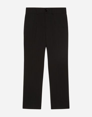 Dolce & Gabbana Pantalón de lana elástica Negro DA0687AE328