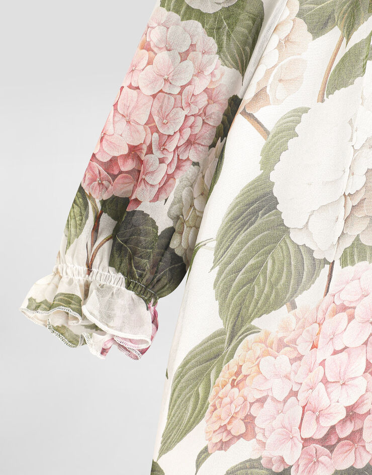 Dolce & Gabbana Hydrangea-print chiffon dress Multicolor L24DH9IS10T