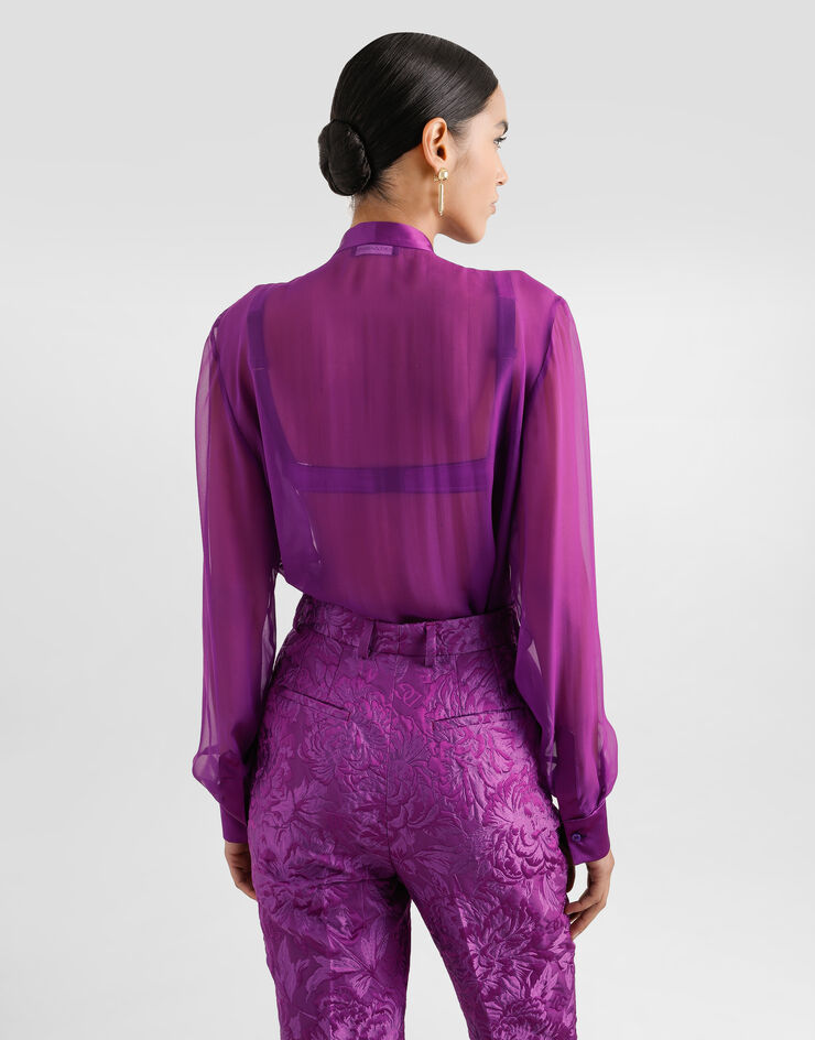 Dolce & Gabbana Chiffon shirt Purple F5S81TFU1AT