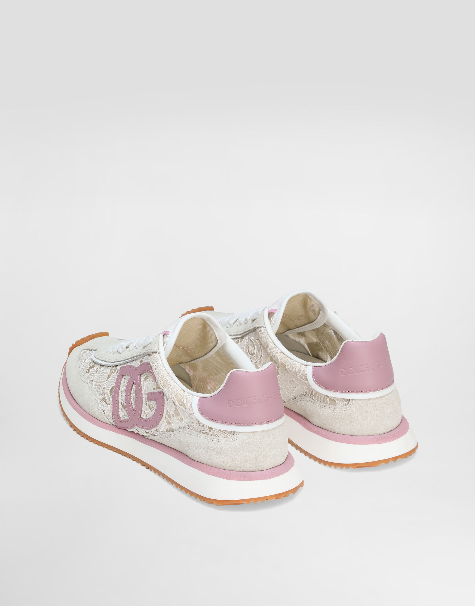 DG Cushion sneakers in lace and fabric in Multicolor for