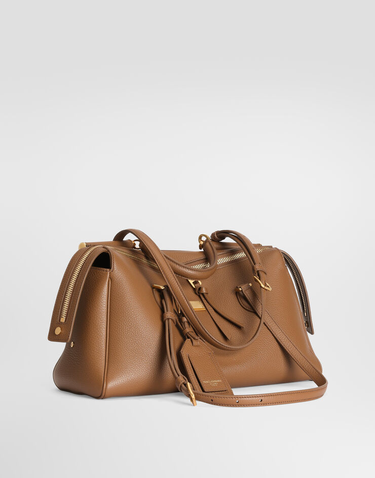Dolce & Gabbana Borsa a mano Vittoria media in pelle di vitello Dolce & Gabbana Borsa a mano Vittoria media in pelle di vitello Marrone BB7844A0841