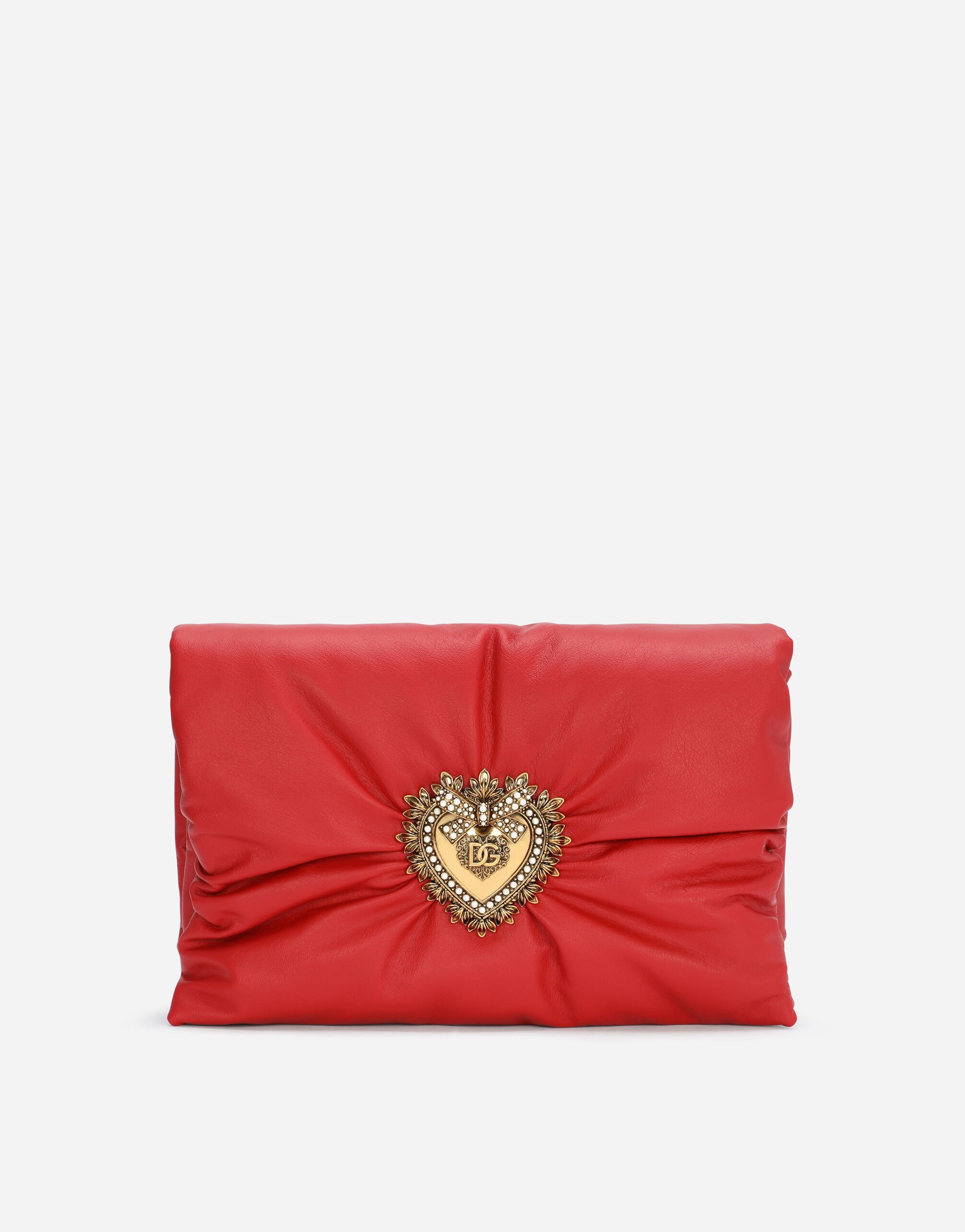 Dolce & Gabbana Medium calfskin Devotion Soft bag Red BB6002A1001