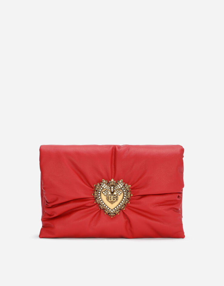 Dolce&Gabbana Medium calfskin Devotion Soft bag Red BB7349AK274