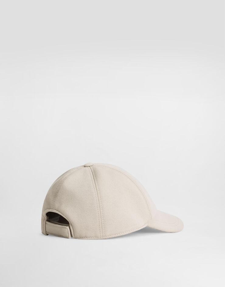Dolce & Gabbana Fleece baseball hat with DG embroidery Beige LB4H80G7PEQ