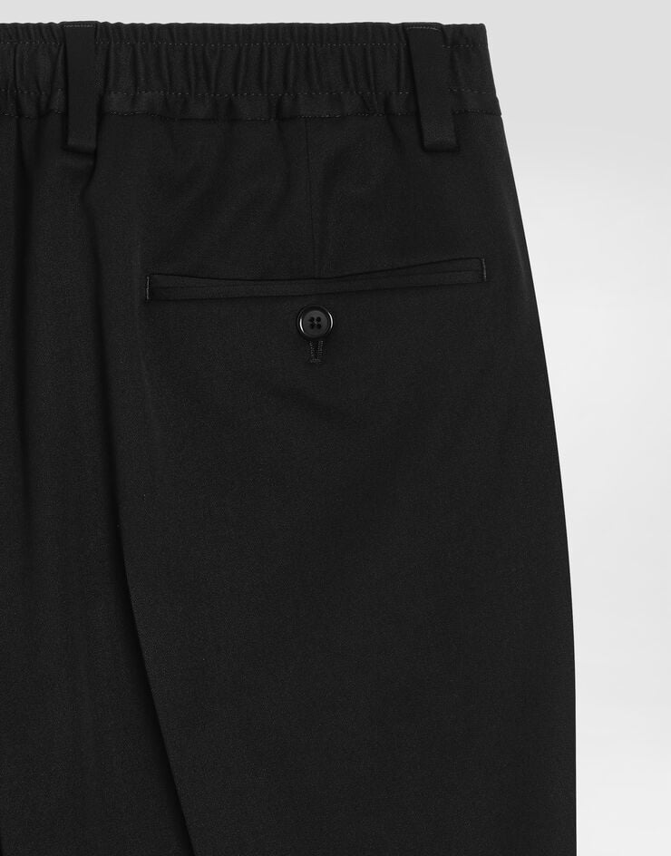Dolce & Gabbana Wool canvas trousers Black GW13ETFUBGZ