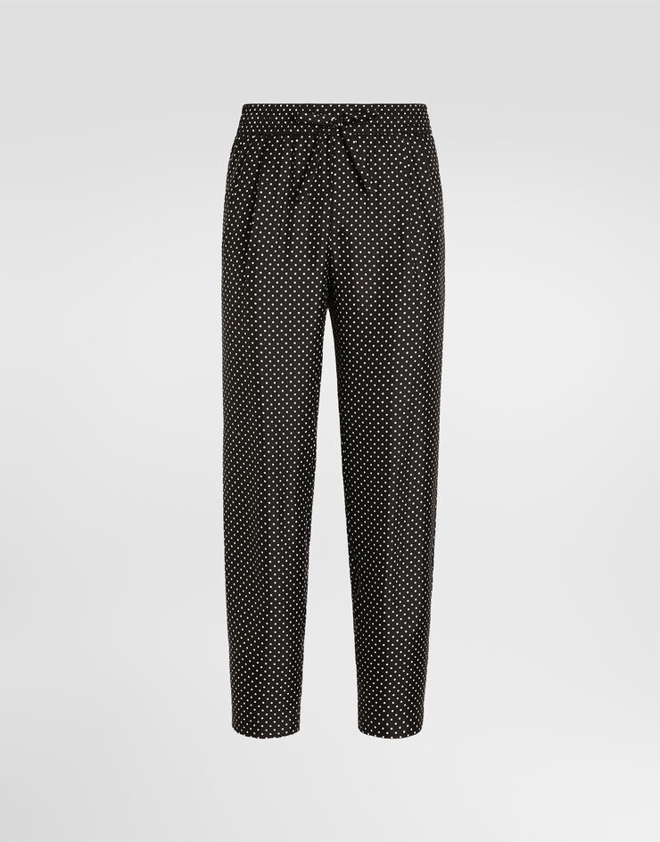Dolce & Gabbana Polka dot-print silk twill trousers Dolce & Gabbana Polka dot-print silk twill trousers Multicolor GP12QTIS13O