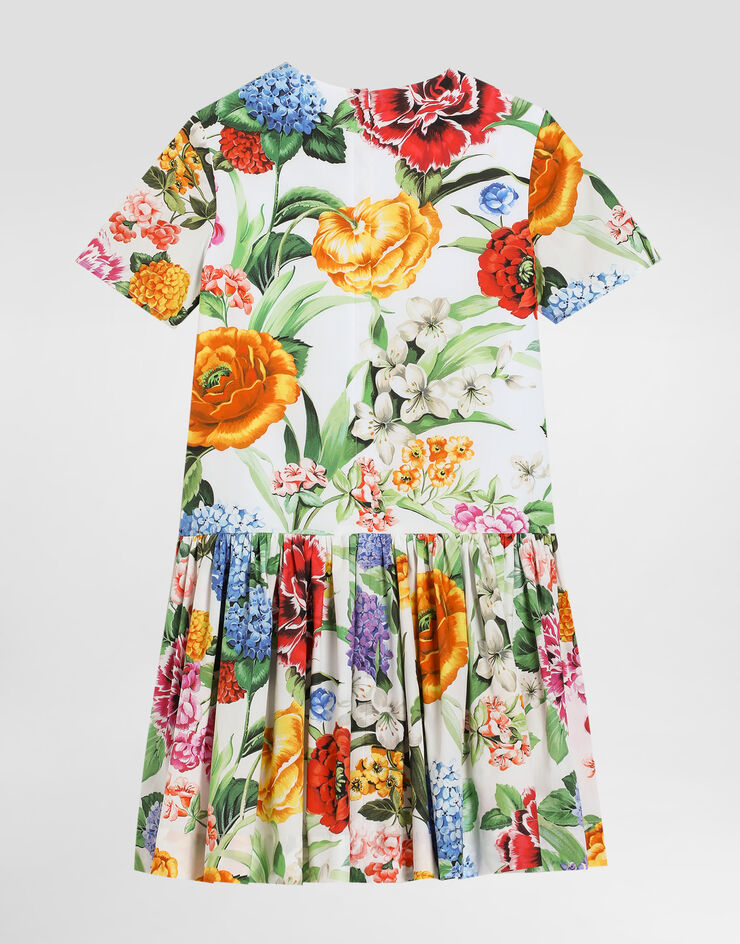 Dolce & Gabbana Poplin dress with floral print Print L53DX6HS5S5