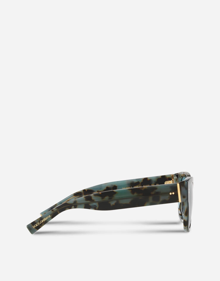 Eccentric sartorial sunglasses in HAVANA BLUE for | Dolce&Gabbana® US