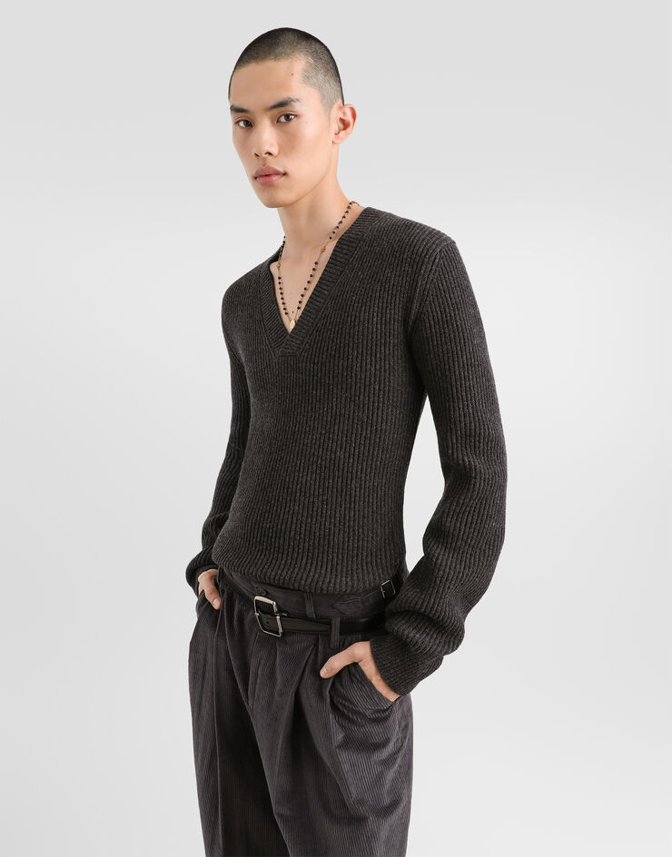 Dolce & Gabbana Virgin wool pullover Grey GXY33TJCVZ0