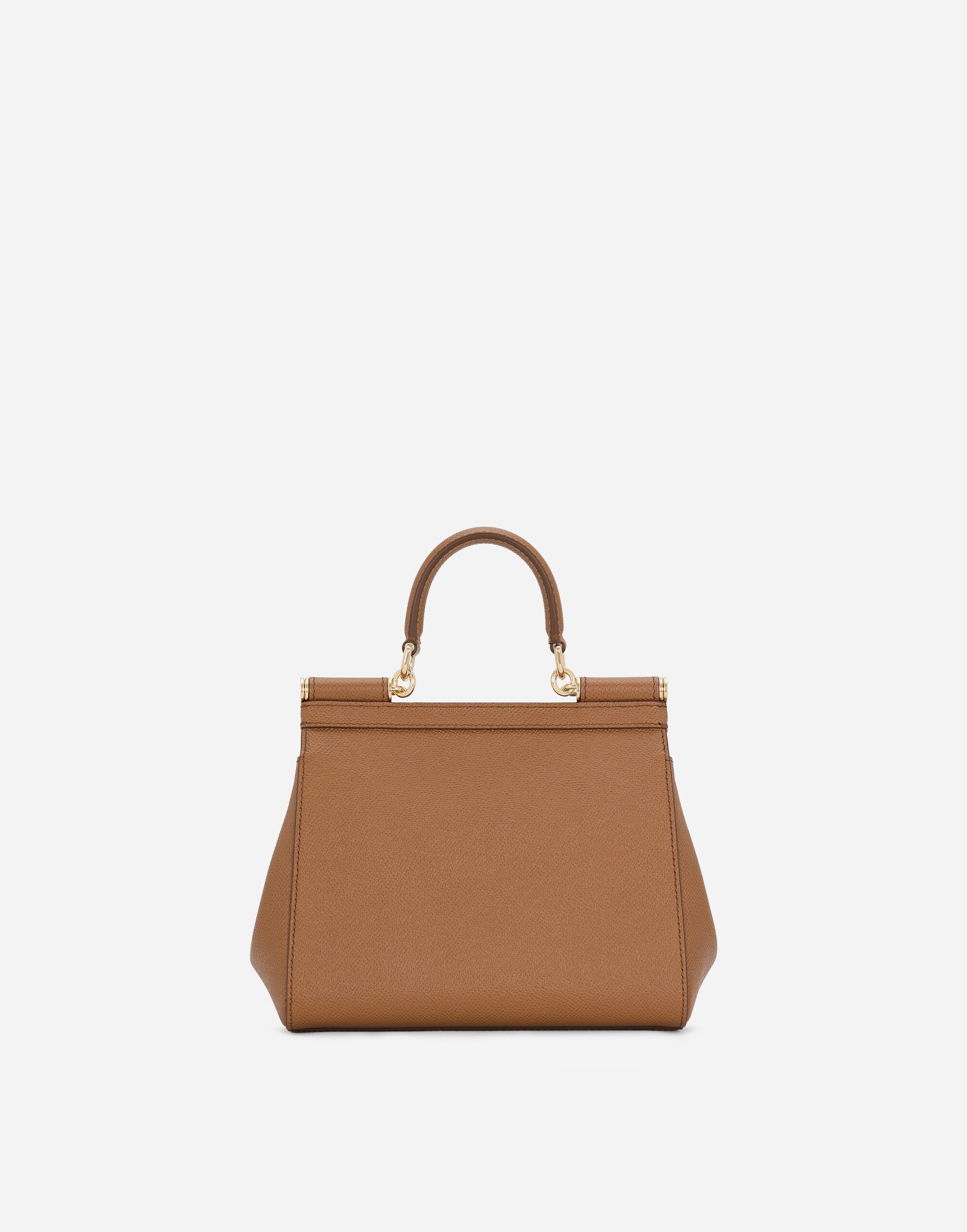【関税&送料込】Dolce & Gabbana Borsa Sicily Media In Pelle Medium Sicily handbag in Brown for Women | Dolce&Gabbana® US