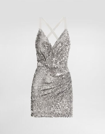 Dolce & Gabbana Sequin dress Silver F60GBTFLSMC