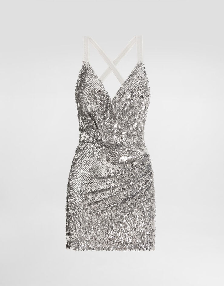 Dolce & Gabbana Sequin dress Silver F60GBTFLSMC