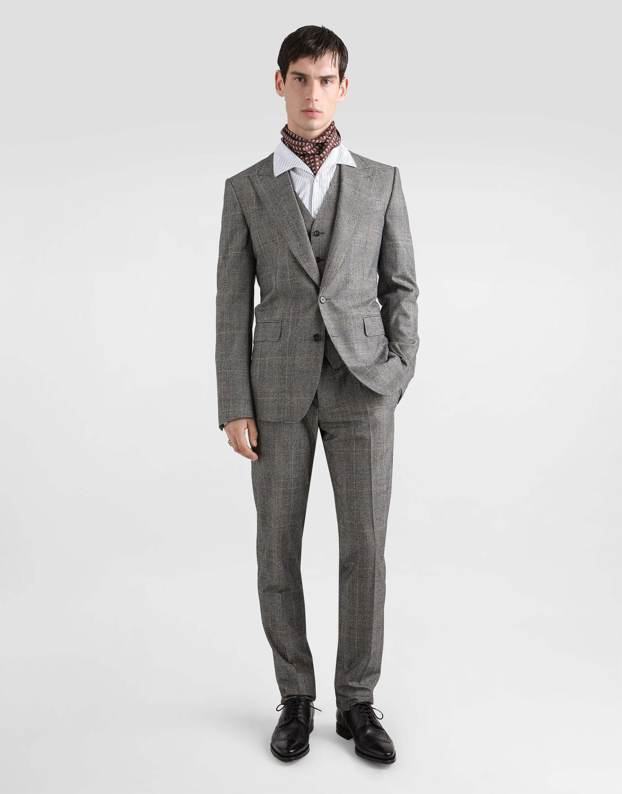 Single-breasted glen plaid suit