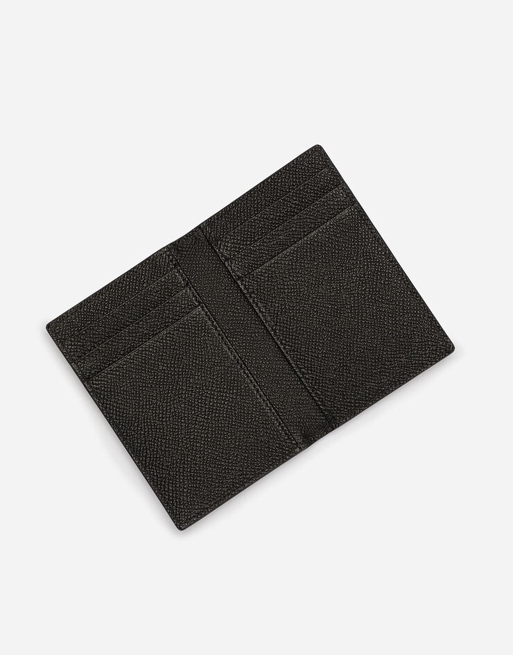 Dolce & Gabbana Dauphine-print calfskin bifold card holder Black BP3323AG219