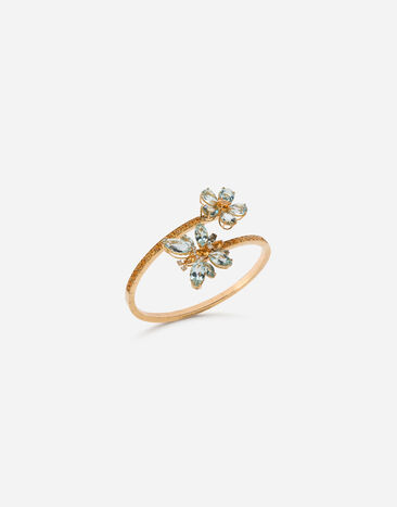 Dolce & Gabbana سوار فراشة من ذهب أصفر عيار 18 قيراطًا وزبرجد ذهبي WBMI2GWAQ01