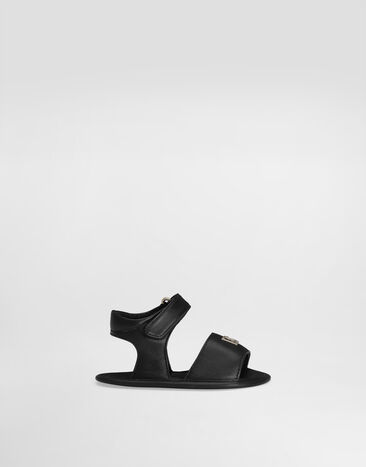 Dolce & Gabbana Lambskin nappa sandals with DG logo Blue DK0157AB793