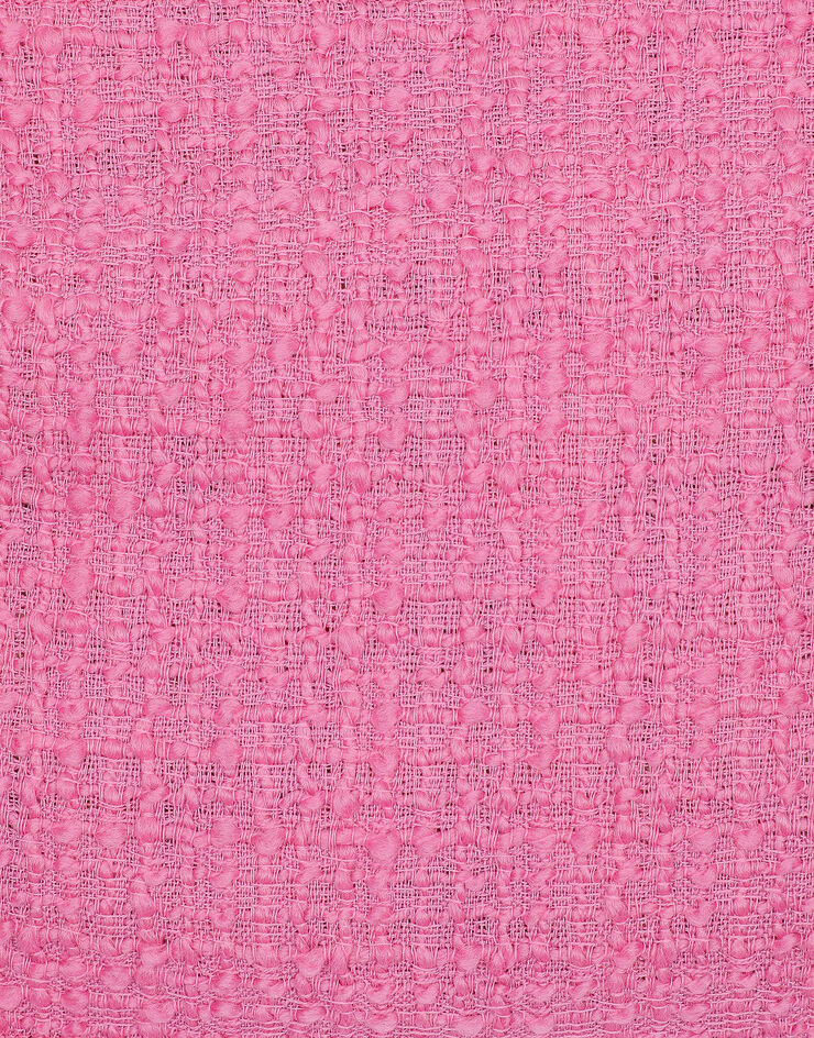 Dolce & Gabbana Raschel tweed crop top with straps Pink F79DATFMMHN