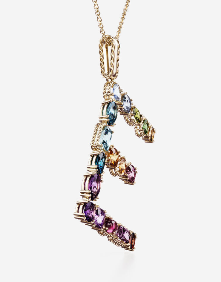 Dolce & Gabbana Pendentif Rainbow avec pierres multicolores Doré WAMR2GWMIXE