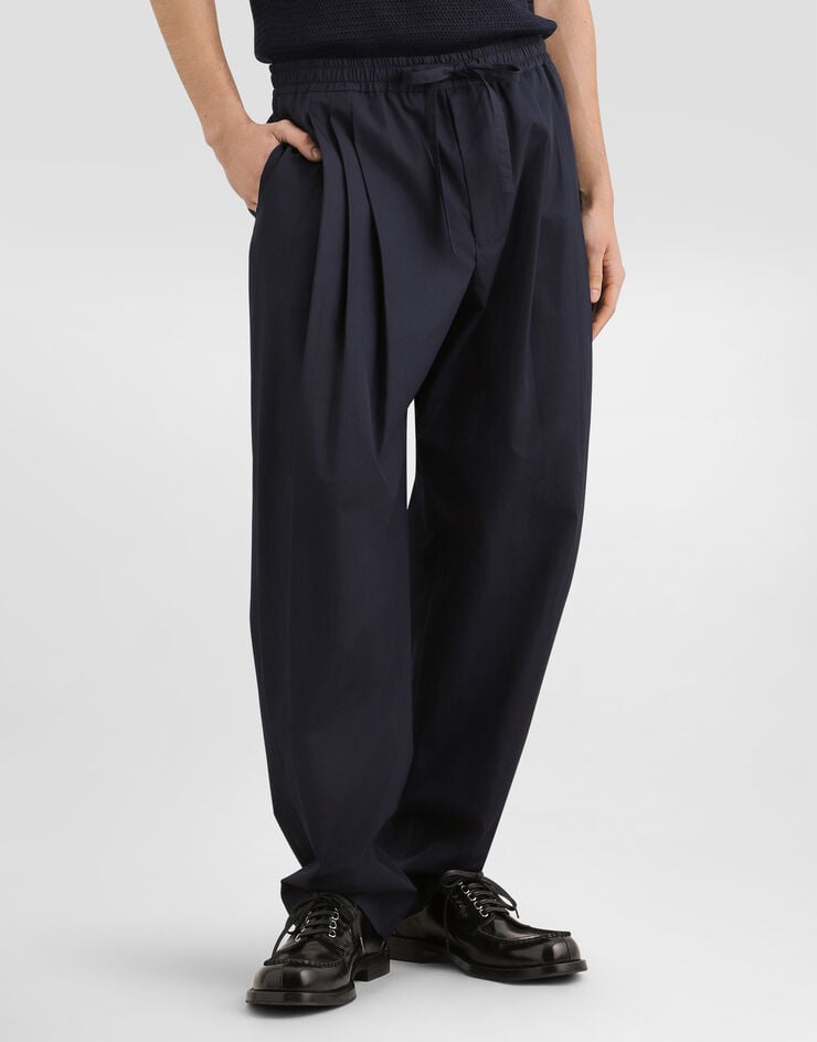 Dolce & Gabbana Cotton poplin jogging trousers Dolce & Gabbana Cotton poplin jogging trousers Blue GP153TGK521
