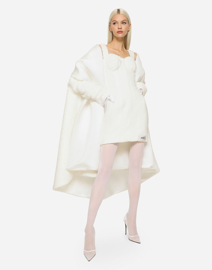 Dolce & Gabbana KIM DOLCE&GABBANA Cappotto in spugna Bianco F0C7RTHU7OC